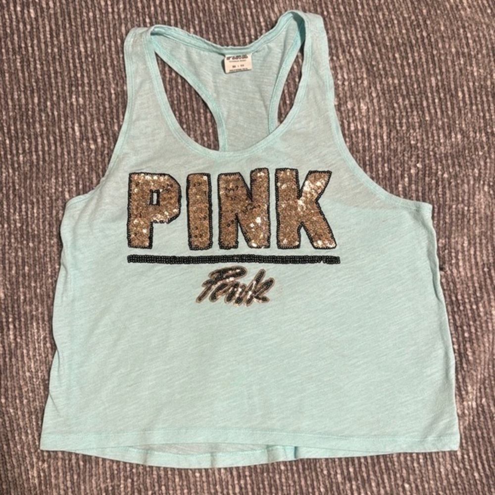 VS PINK || Cropped *Bling* Tank (XS) - Picture 1 of 7